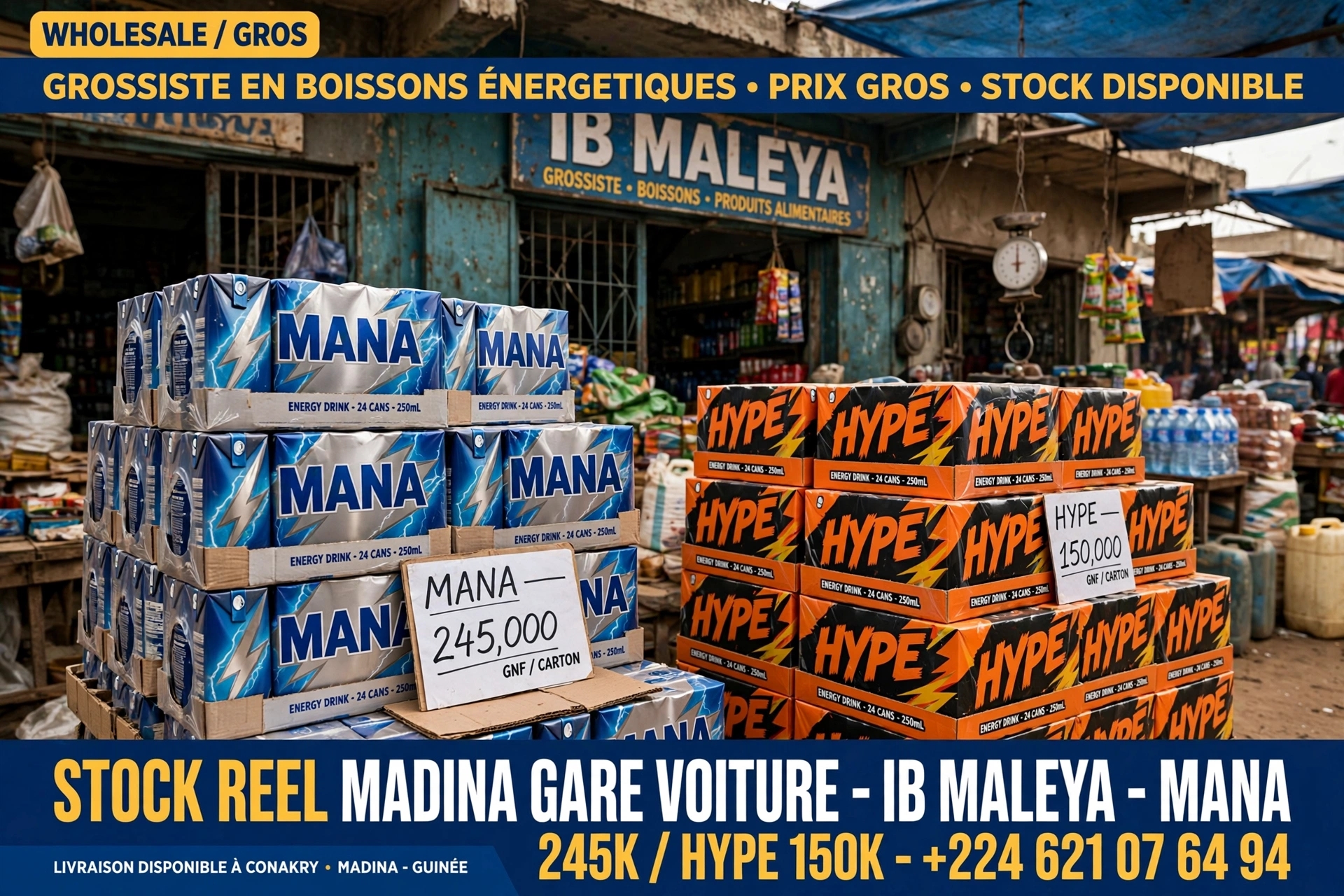 Je vide votre stock grossiste Madina en 24h - Clients WhatsApp réels