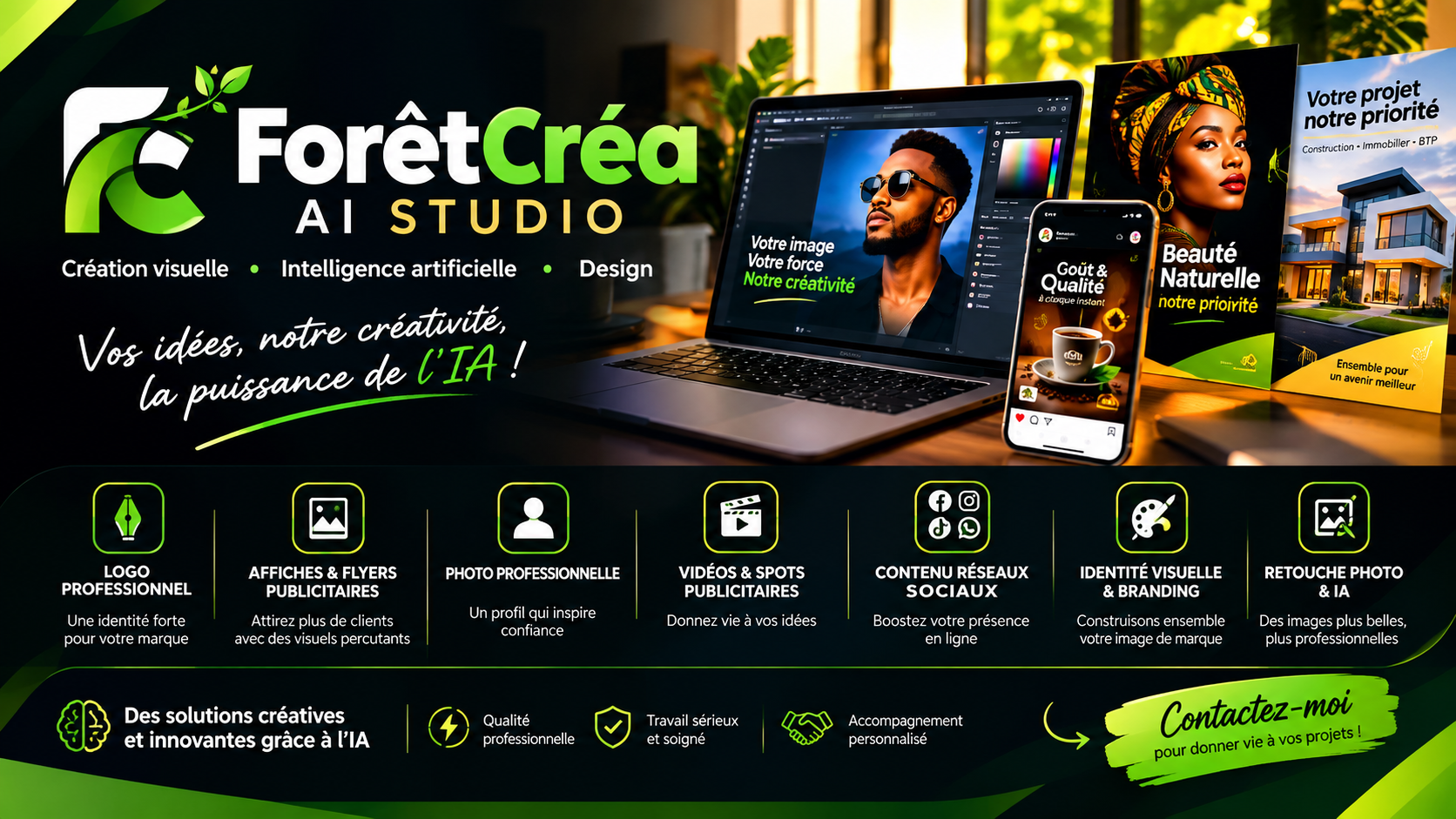 Je crée votre identité visuelle professionnelle avec l’IA