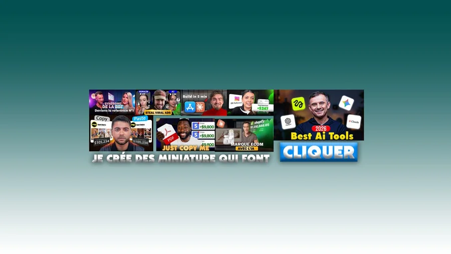 Création de miniatures youtube professionnelle