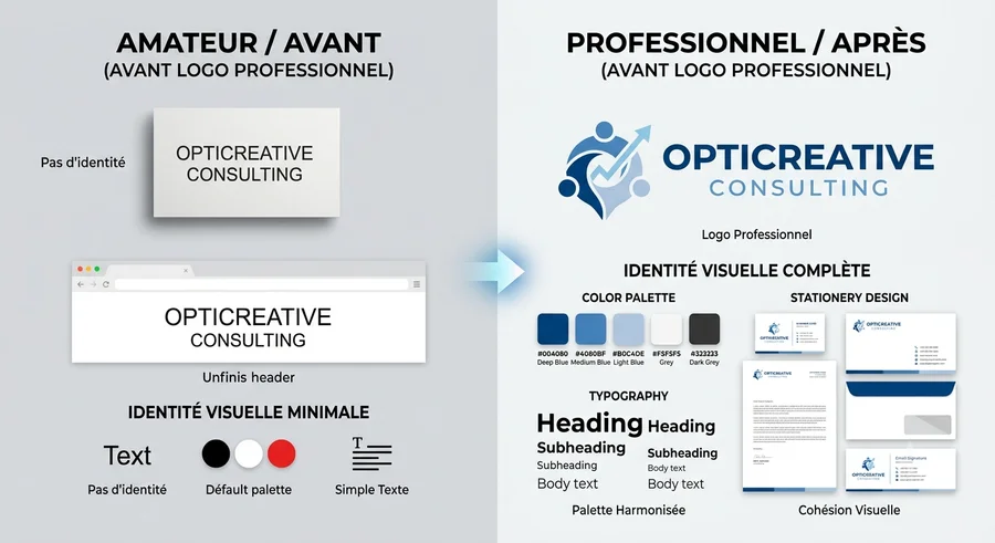 Création de logo et identité visuelle professionnelle
